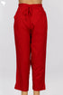 Cambric Cotton Pants In Scarlet Red